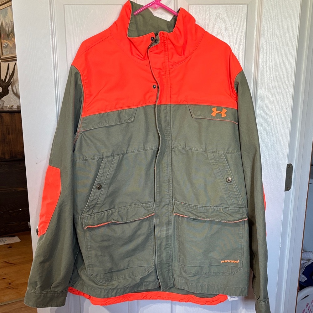 Under Armour Bright Orange and Olive Jacket